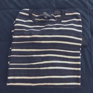 PETER MILLAR Offshore Striped Wool, Silk and Linen-Blend Sweater